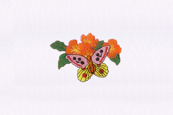 Butterfly Flowers: A Charming Embroidery Design
