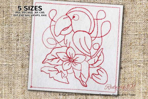 Charming Parrot with Flowers: A Versatile Design