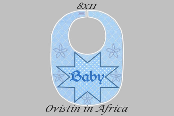 Charming Star Flowers Adorable Baby Bib Large