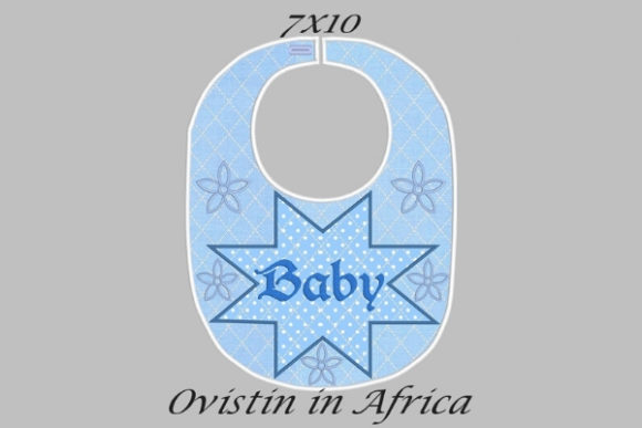 Charming Star Flowers Adorable Baby Bib Small