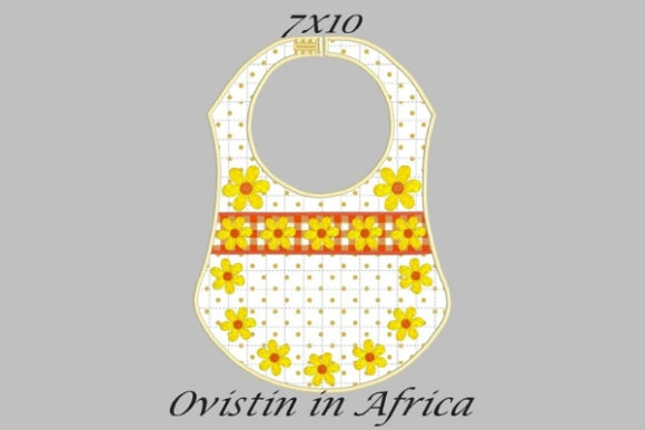 Charming Yellow Flowers Baby Bib Design