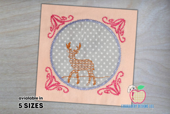 Cute Baby Deer and Flowers Frame Design