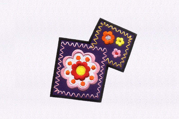 Flowers in Squares: A Versatile Embroidery Design