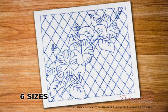 Flowers on Net Redwork: A Festive and Elegant Design