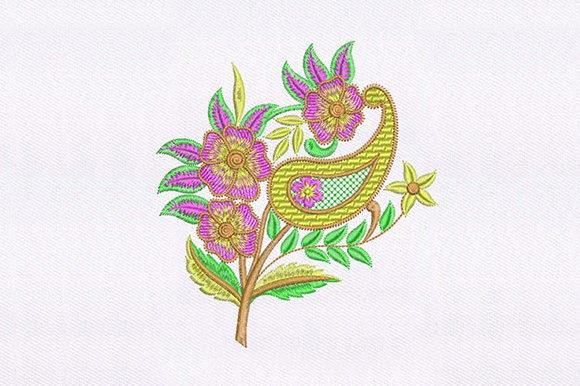 Fuchsia Quilt Flowers: A Vibrant Embroidery Design