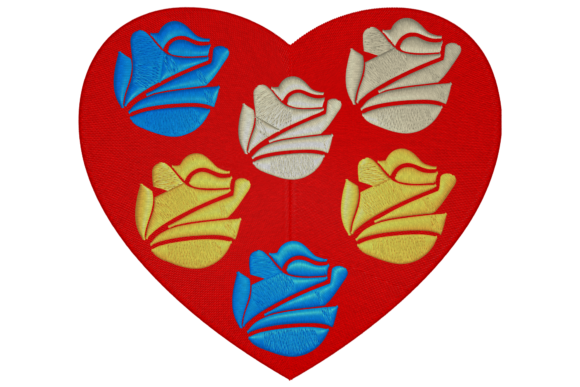 Heart with Flowers Inside: A Charming Embroidery Design