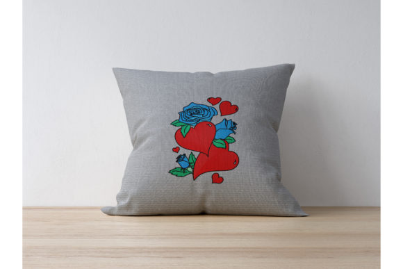 Hearts and Roses: A Charming Embroidery Design
