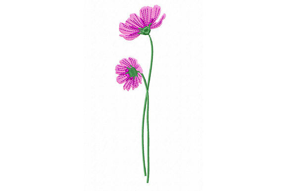 Pink Cosmos Flowers: A Versatile Embroidery Design