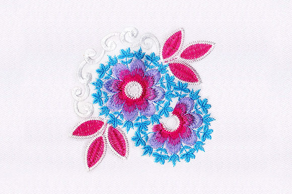 Pink Purple Flowers Design: A Versatile Embroidery Gem