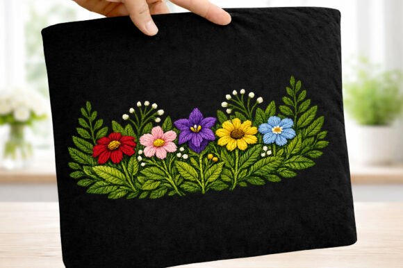 Review: Realistic Stitched Embroidery Floral PNG