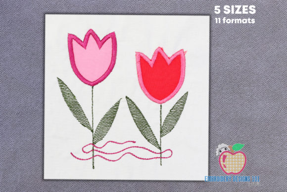 Review: Two Pink Colored Tulip Flowers Tied