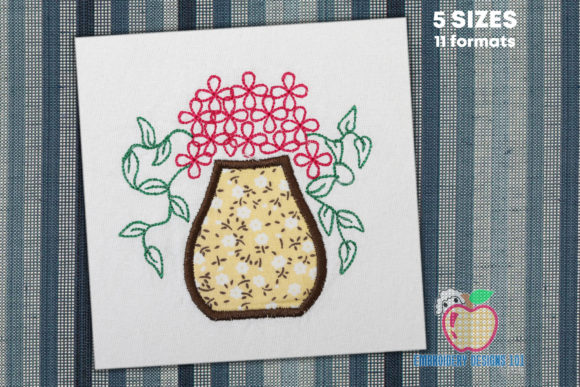 Spring Flowers in Pot Applique: A Fresh Addition