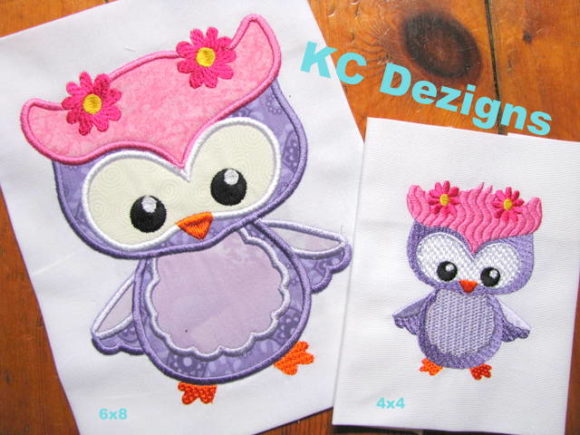 Spring Owl with Flowers Applique: A Charming Addition